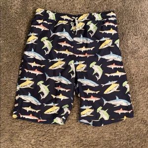Lands’ End Boys XL 18-20 Shark Swim Trunks